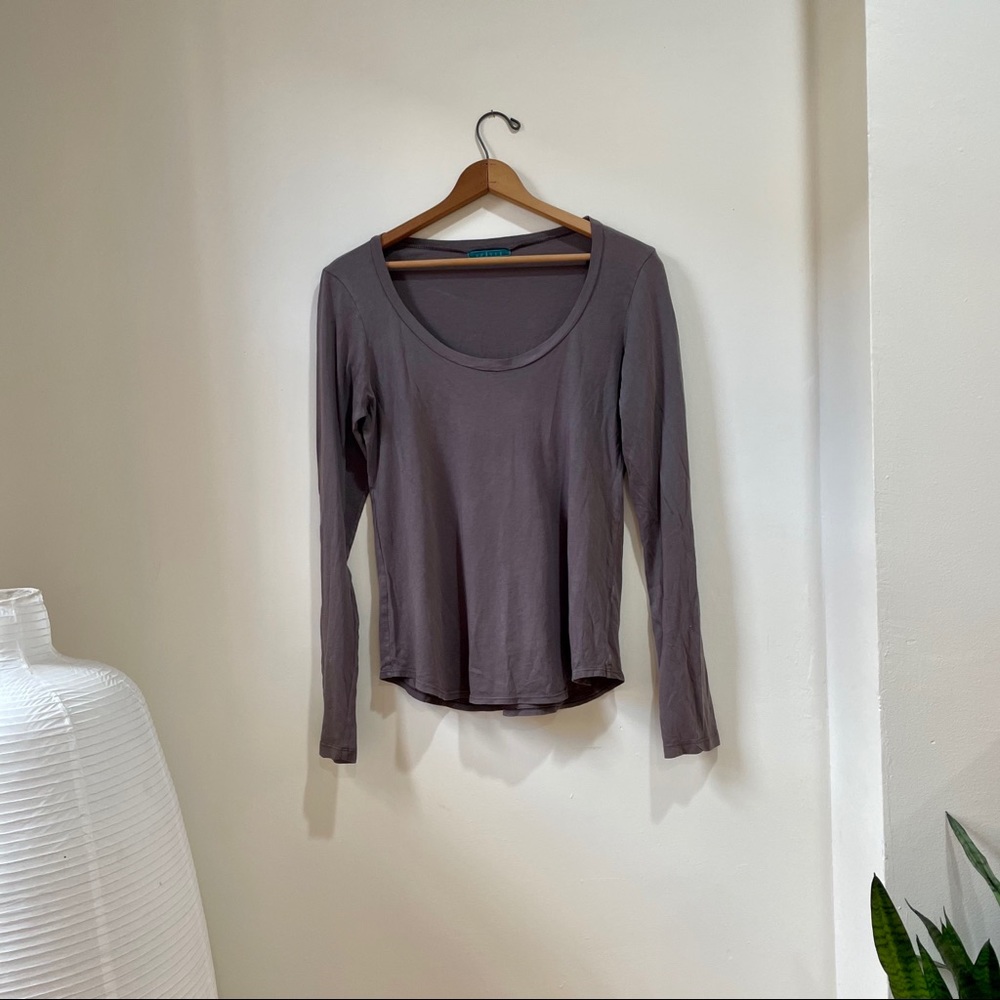 Velvet (brand) Scoop Neck Long Sleeve Tee